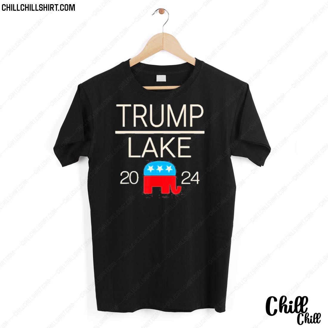 Nice trump Lake 2024 President Trump Supporter Re-election Slogan T-shirt
