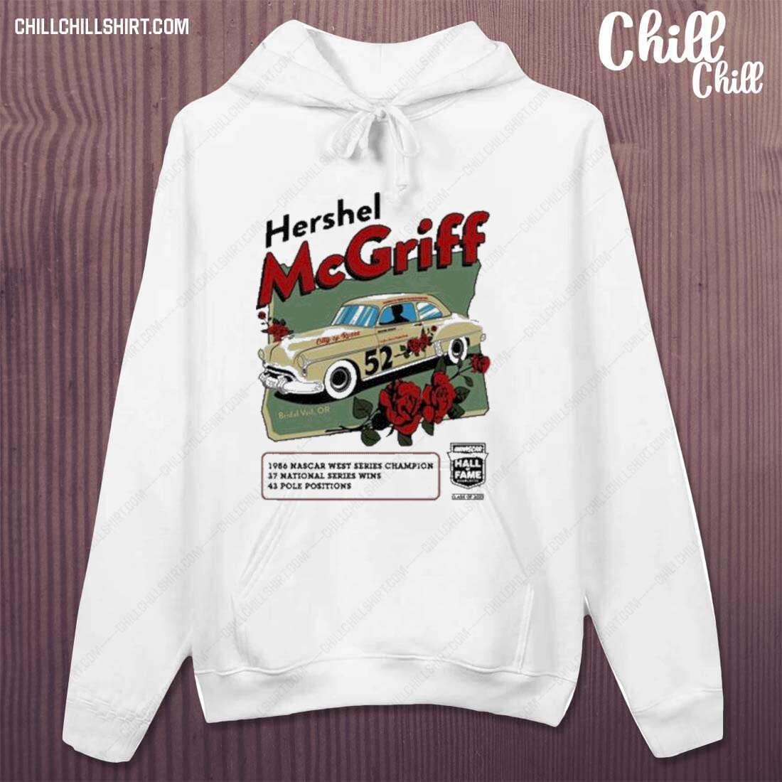 Official hershel Mcgriff Checkered Flag Nascar Hall Of Fame Class Of 2023 Inductee T-s hoodie