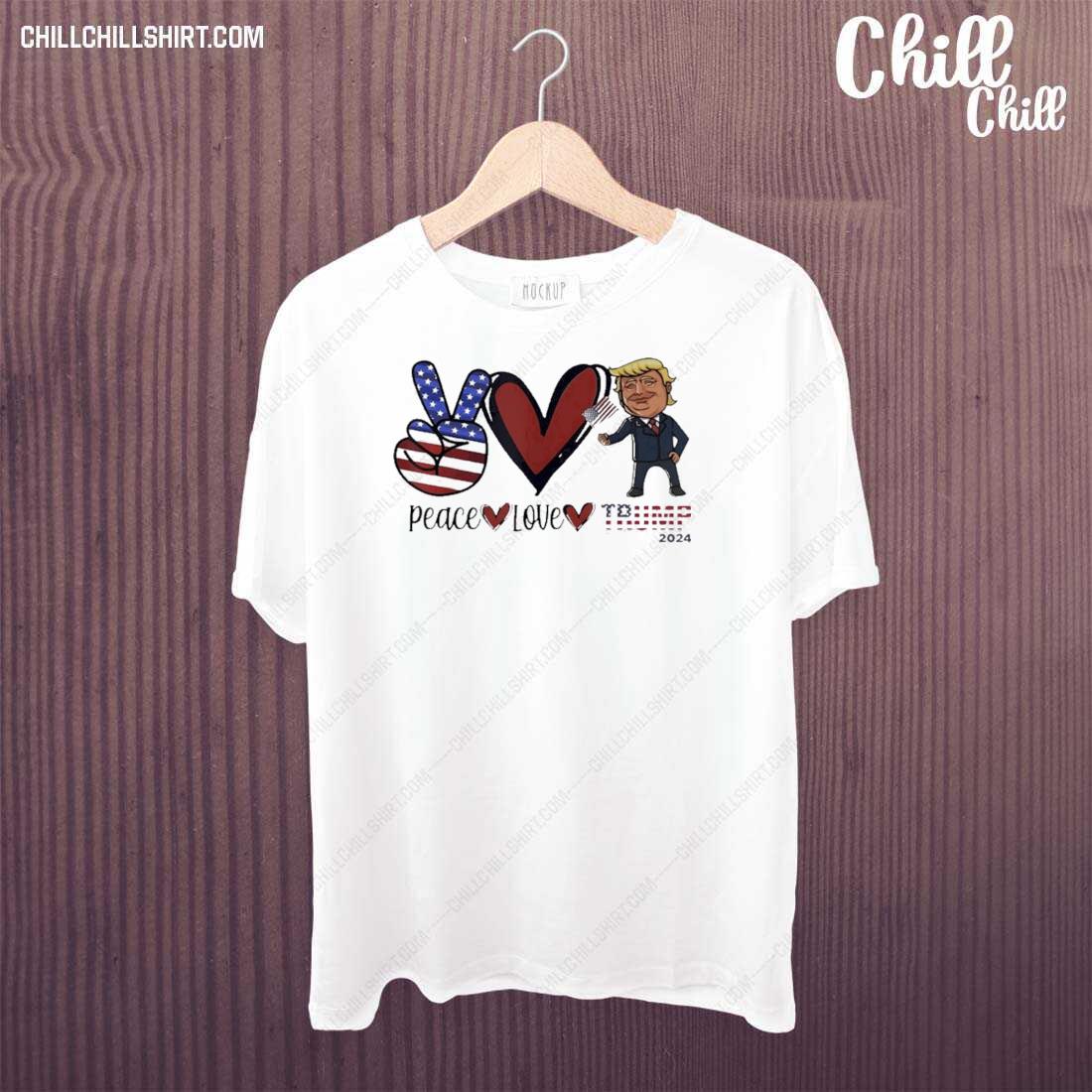 Official peace Love Vote Donald Trump 2024 Patriotic Elect Pro Choice T-shirt