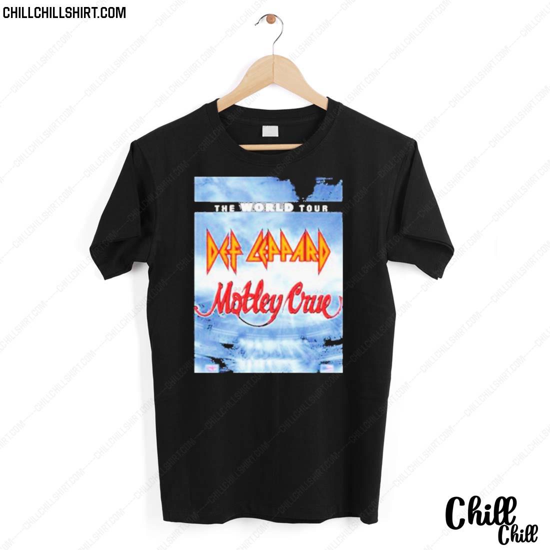 Official world Tour 2023 Def Leppard Motley Crue T-shirt