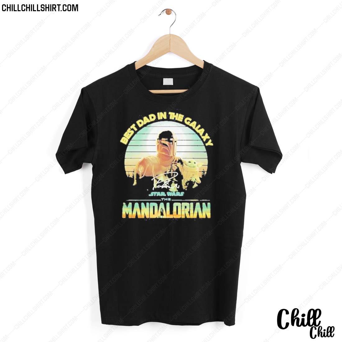 Nice best Dad In The Galaxy Star Wars The Mandalorian Signature Vintage 2023 T-shirt
