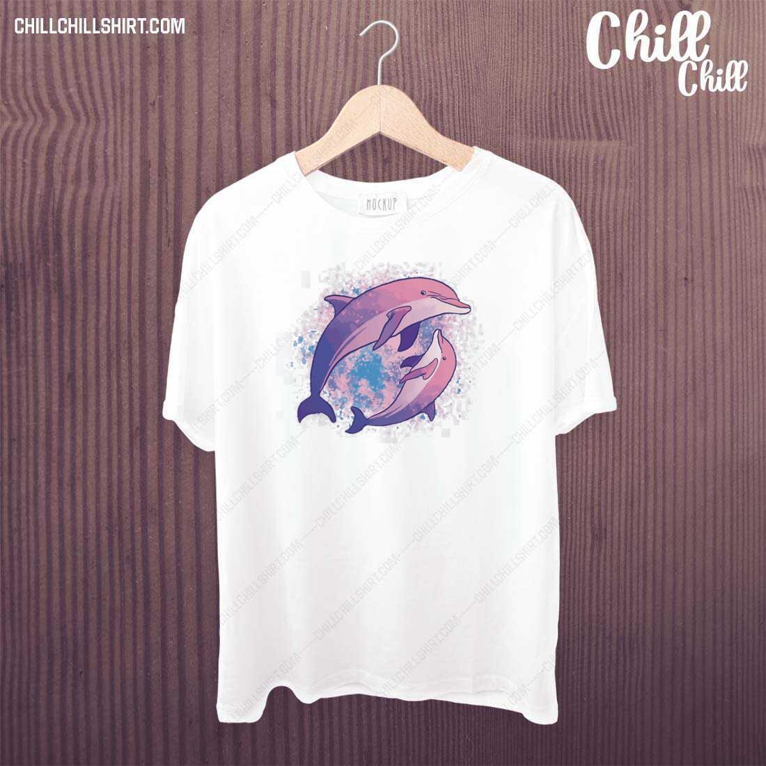 Nice dolphin Watercolor With Baby T-shirt