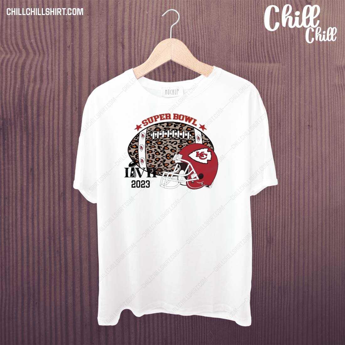 Nice kansas City Chiefs Leopard Gameday Super Bowl 2023 Football T-shirt