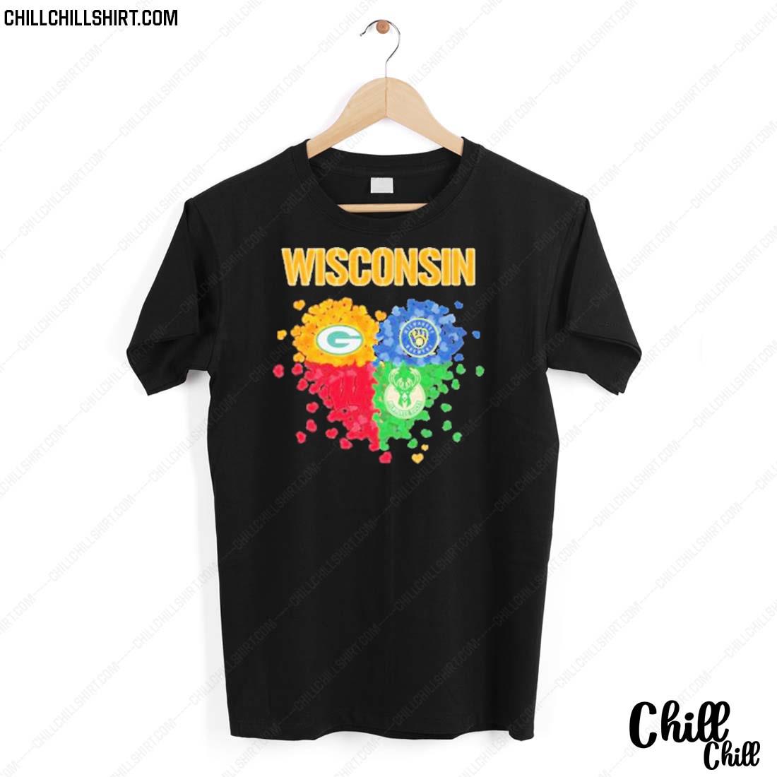 Nice wisconsin Four Team Players Champs 2023 T-shirt