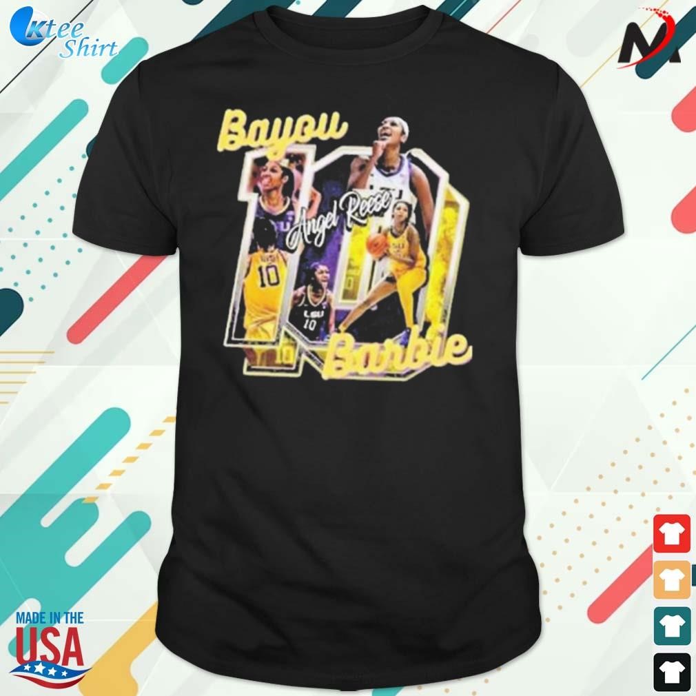 Funny bayou barbie Angel Reese Lsu tiger t-shirt