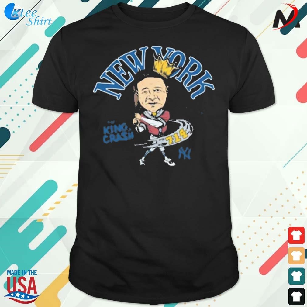 Nice homega New York Babe Ruth signature king crash t-shirt
