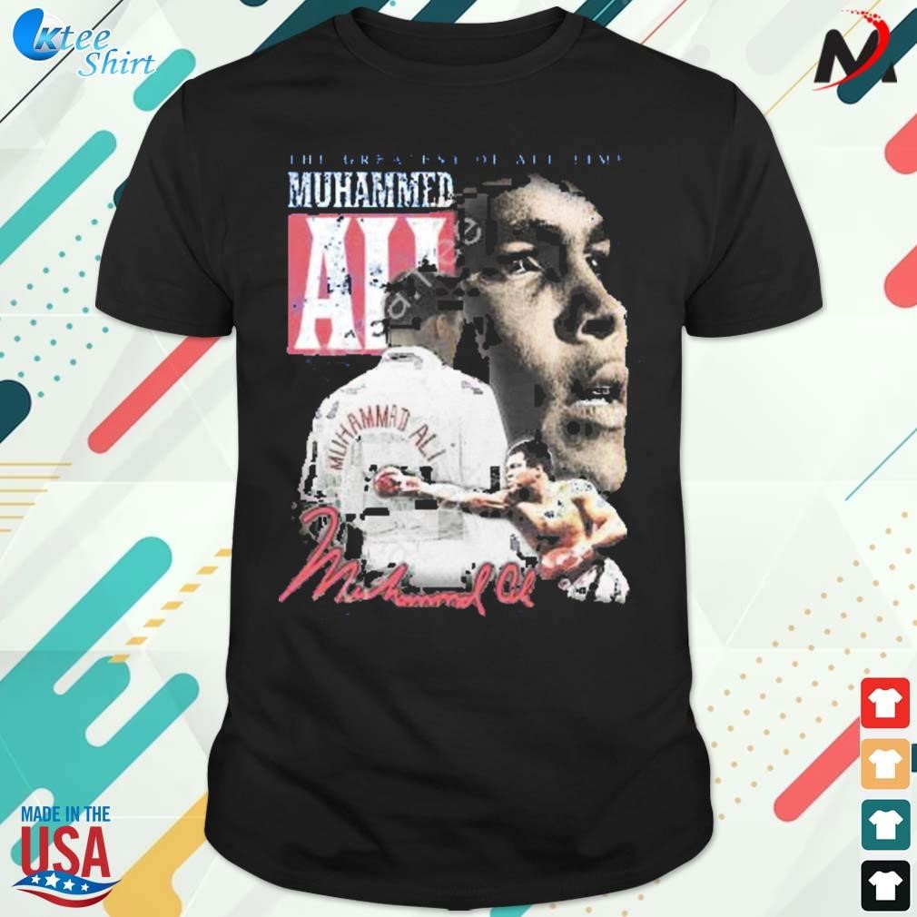 Official goat crew x Muhammad Ali the greatest of all time greatest signature t-shirt