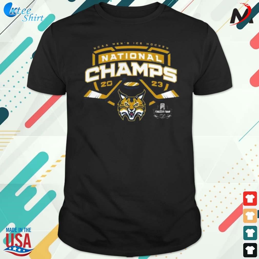 Original quinnipiac bobcats ncaa men's ice hockey national champions 2023 t-shirt