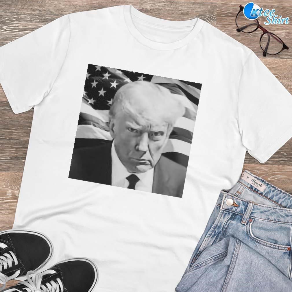 Premium Donald Trump MugShot Good American Heart photo design T-shirt