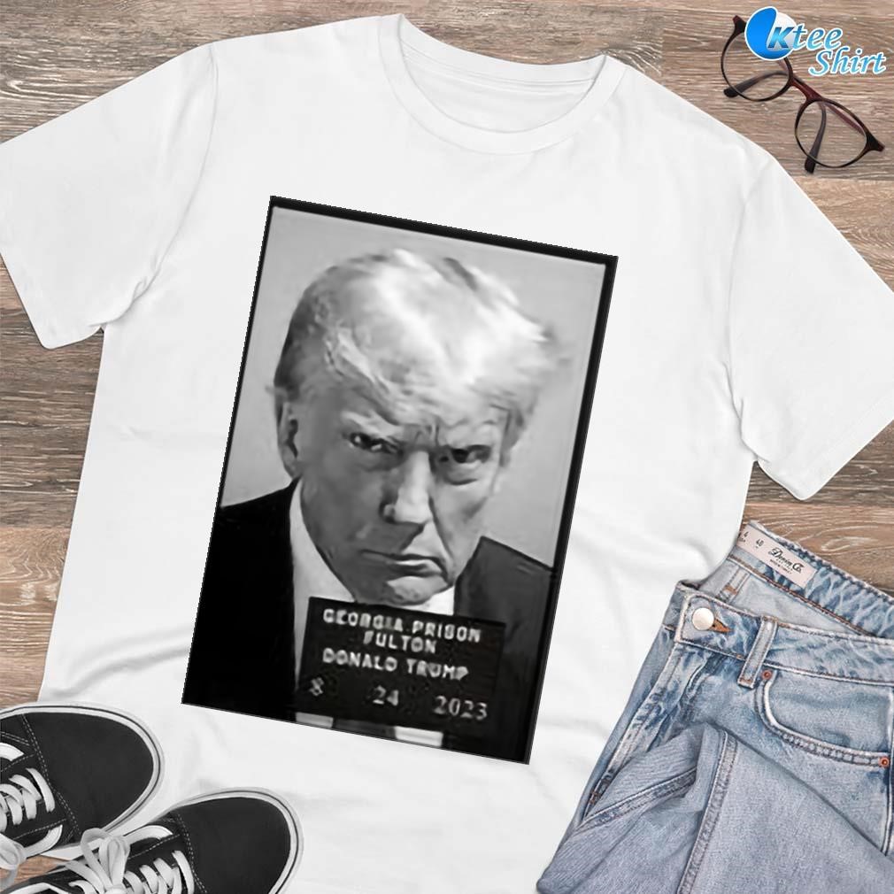 Premium Georgia Prison Fulton Donald Trump Mugshot photo design T-shirt