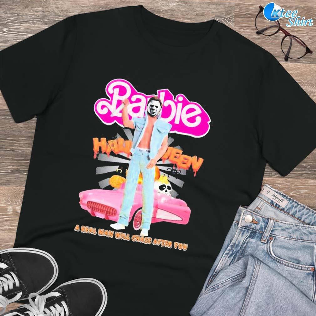 Premium Jason Voorhees Barbie halloween a real man will chase after you T-shirt