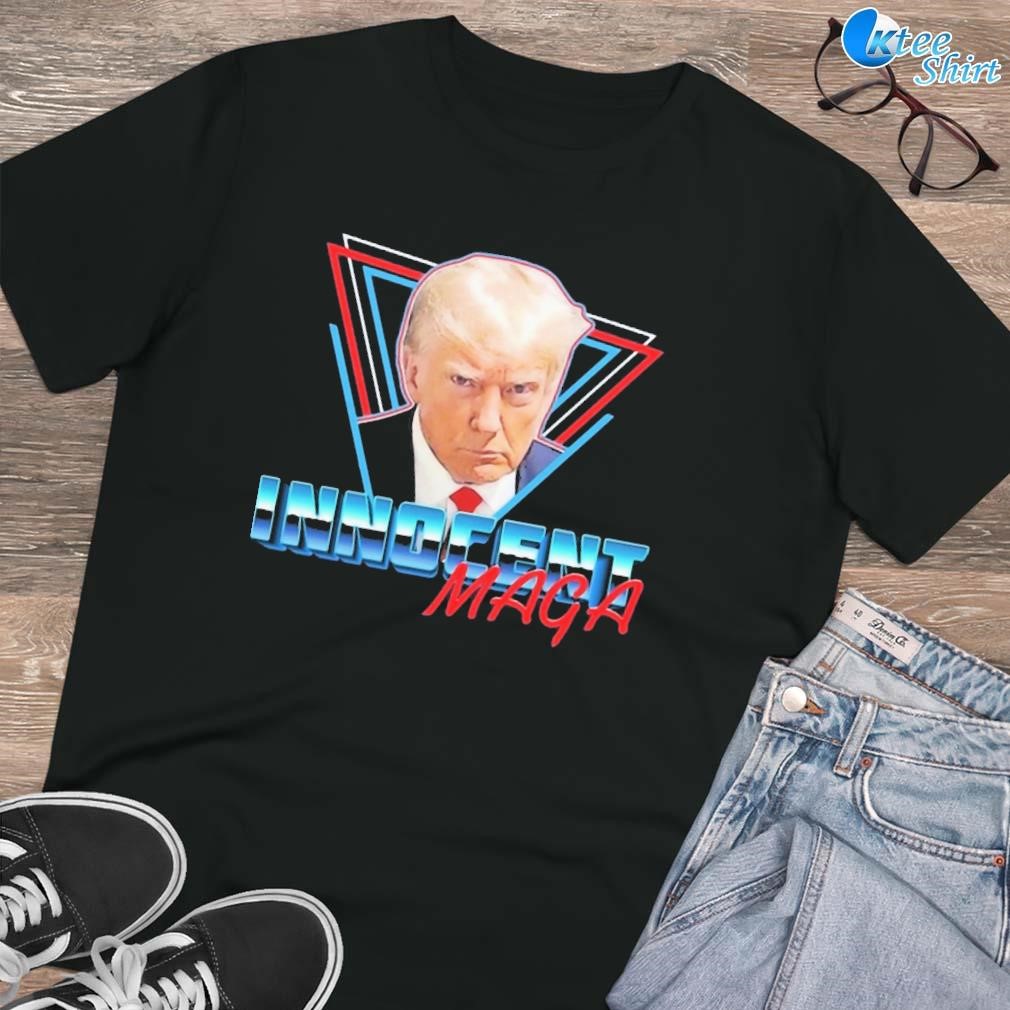 Premium Mugshot Donald Trump Innocent MAGA photo design T-shirt
