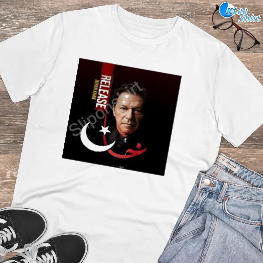 Premium Release Imran Khan prisoner no 804 photo design t-shirt