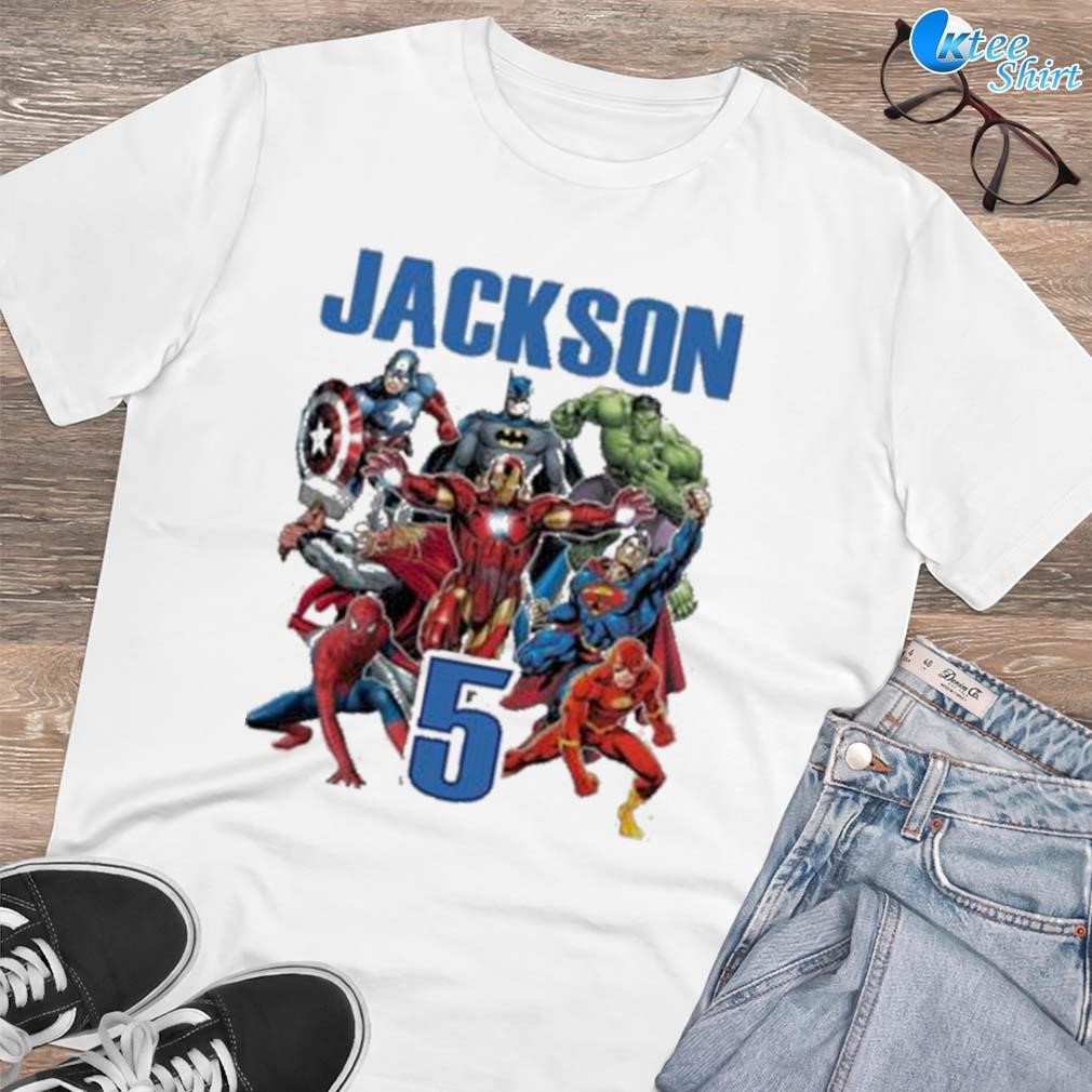 Premium Super hero birthday avengers family art design t-shirt
