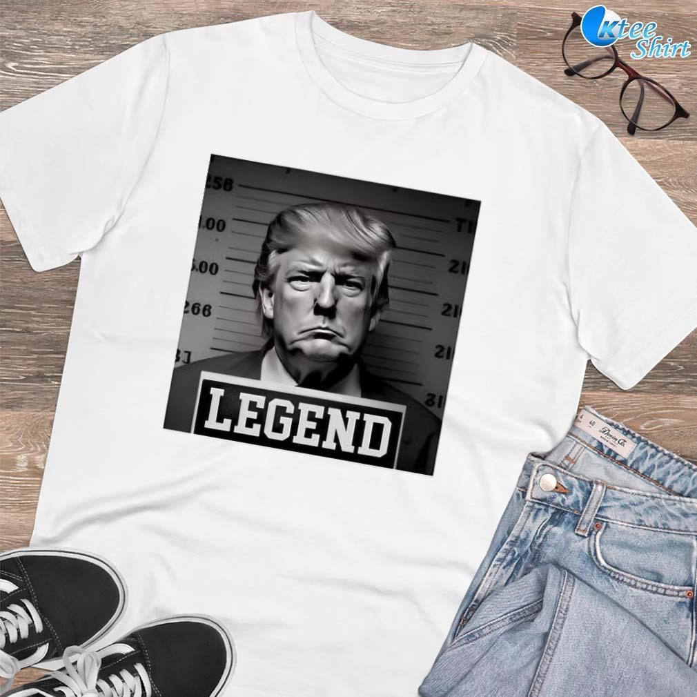 Premium Trump Mug Shot Legend photo design T-shirt