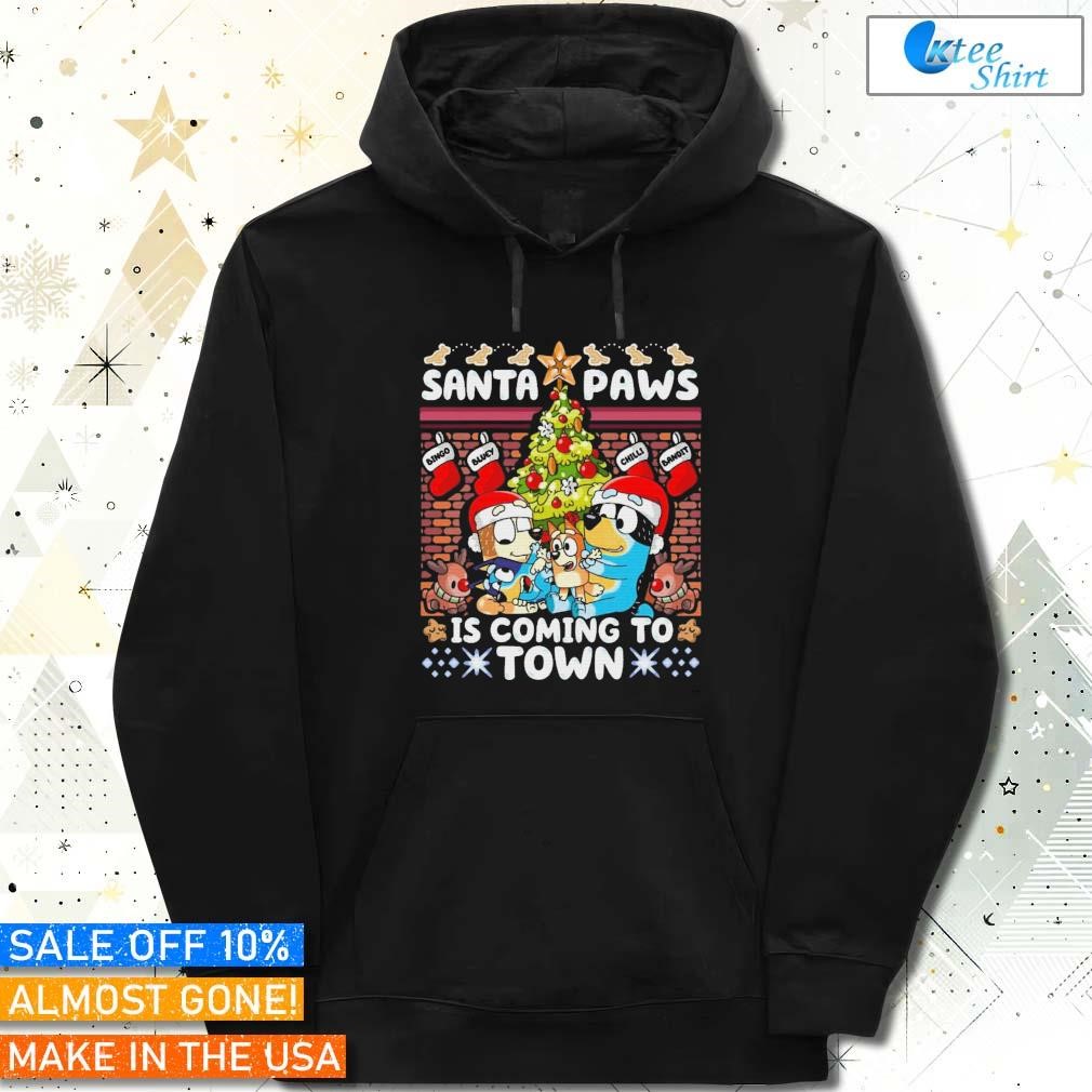 Bluey Santa Paws Is Coming To Town hoodie